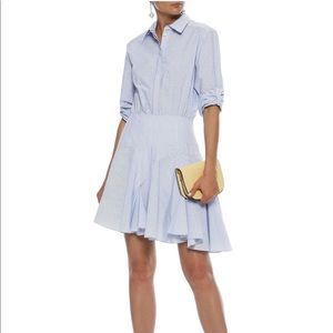 Jason Wu striped cotton-poplin mini shirt dress